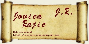 Jovica Rajić vizit kartica